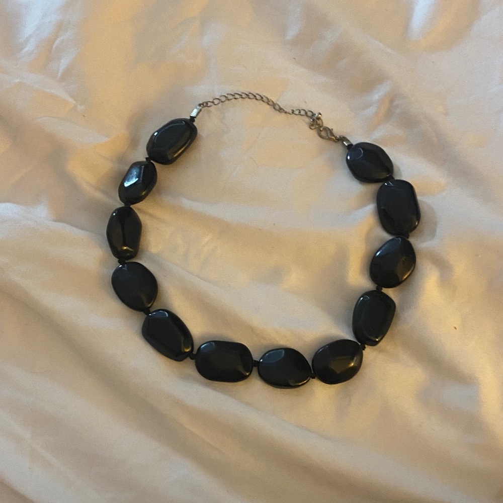 Boho Black Beaded Necklace